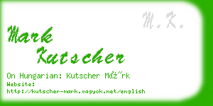 mark kutscher business card